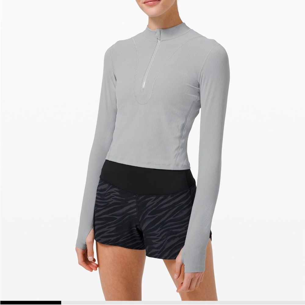 Lululemon gloss trim long sleeve running half zip